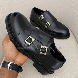 Viatu vya Jaguar Black Double Monk Strap