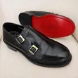 Viatu vya Jaguar Black Double Monk Strap - 5