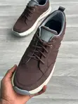 Clarks Brown Leather Casual Sneakers - 2