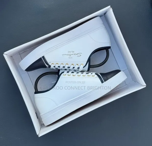 Santoni Sneakers za Rangi ya Beige na Navy za Chini - 1