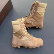 Khaki Military Combat Boots - Brand New - 1