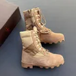 Khaki Military Combat Boots - Brand New - 3
