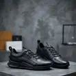 Perforated Leather Lace-up Sneakers - 1