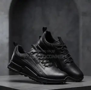 Perforated Leather Lace-up Sneakers