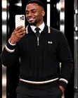 Mm Half Zipper Polo Sweater - Cable Knit - 3