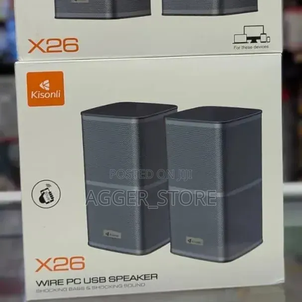 Kisonli X26 Wired PC USB Speaker - 1
