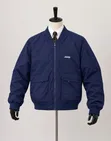 JEEP Bomber Jacket Nyeusi ya Kufungua kwa Zip - 2
