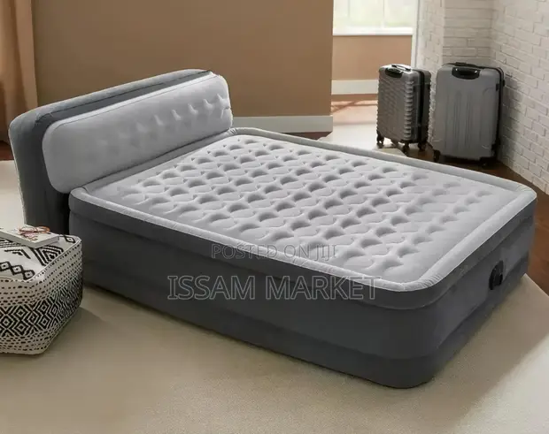 Intex Dura-Beam Air Mattress Bed with Headboard - 1