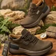 New Quality Leather Sneakers - Brown - 3