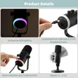 USB RGB Dynamic Microphone 2-in-1 - 1