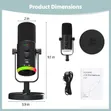 USB RGB Dynamic Microphone 2-in-1 - 2