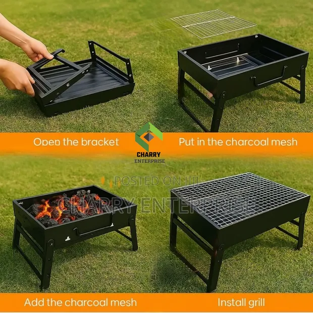 Portable Barbecue Charcoal Grill - 1