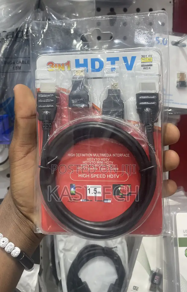 Kifurushi cha Kebo za HDMI 3-in-1 (HDMI hadi HDMI, Mini HDMI, Micro HDMI) - 1