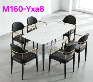 Modern Dining Table Set with 6 Chairs