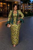 Luxury Damask Jacquard 3-Piece Set - Skirt, Top & Blazer - 3