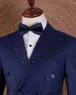 Joselino Stoned Suit - Navy Blue - 4