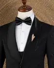 Joselino Black Stoned Tuxedo Suit - 1