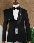 Joselino Black Stoned Tuxedo Suit - 2