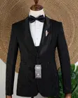 Joselino Black Stoned Tuxedo Suit - 4