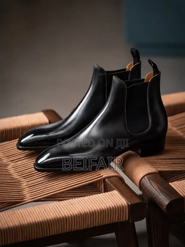 De'rossi Brand Italian Leather Chelsea Boots - 1