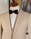 Khaki Plain Stylish Suit - Turkey - 3