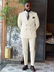 Cream Stylish Suits - Big Brands - 4