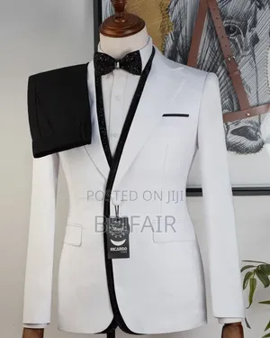White Suit with Black Belt