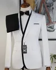 White Suit with Black Belt - 1