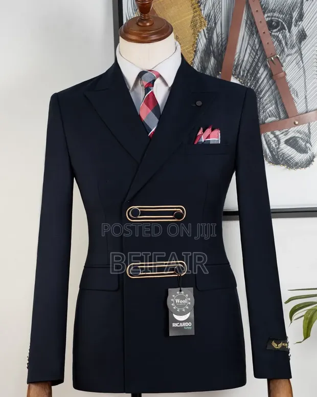 Dark Blue Gold Button Suits - Brand New - 1