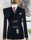 Dark Blue Gold Button Suits - Brand New - 2