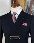 Dark Blue Gold Button Suits - Brand New - 4
