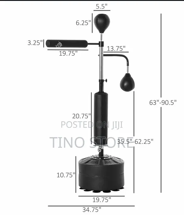 Adjustable Floor-to-Ceiling Boxing Trainer - 1