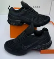 Nike Air Sneakers - Black & Metallic Red - 2