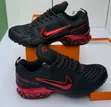 Nike Air Sneakers - Black & Metallic Red - 3