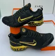 Nike Air Sneakers - Black & Metallic Red - 4