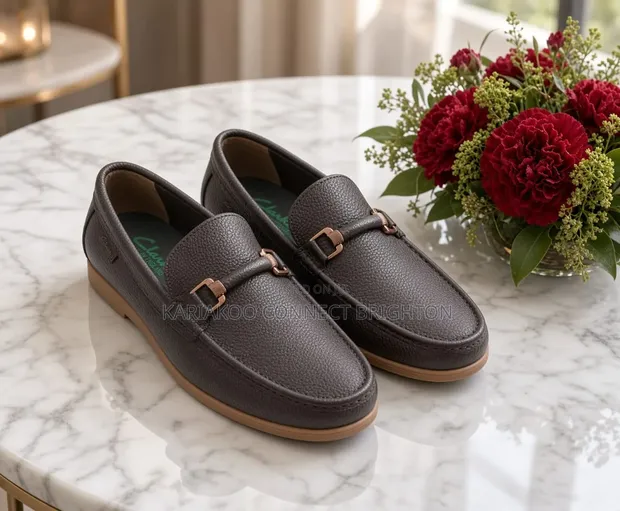 Clarks Brown Leather Bit Loafers - Brand New - 1