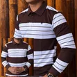 Ralph Lauren Brown & White Striped Long-Sleeve Polo Shirt - 3
