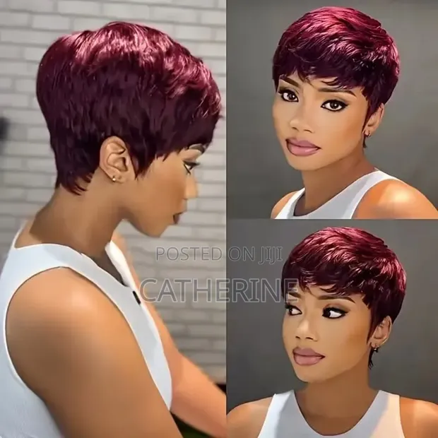 Wig Fupi za Pixel - Semi Human & Original Human Hair - 1