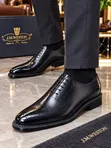 Vatu vya Ngozi vya Wanaume J.M. Weston Oxford - Brown/Black - 1