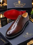 Vatu vya Ngozi vya Wanaume J.M. Weston Oxford - Brown/Black - 3