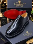 Vatu vya Ngozi vya Wanaume J.M. Weston Oxford - Brown/Black - 5