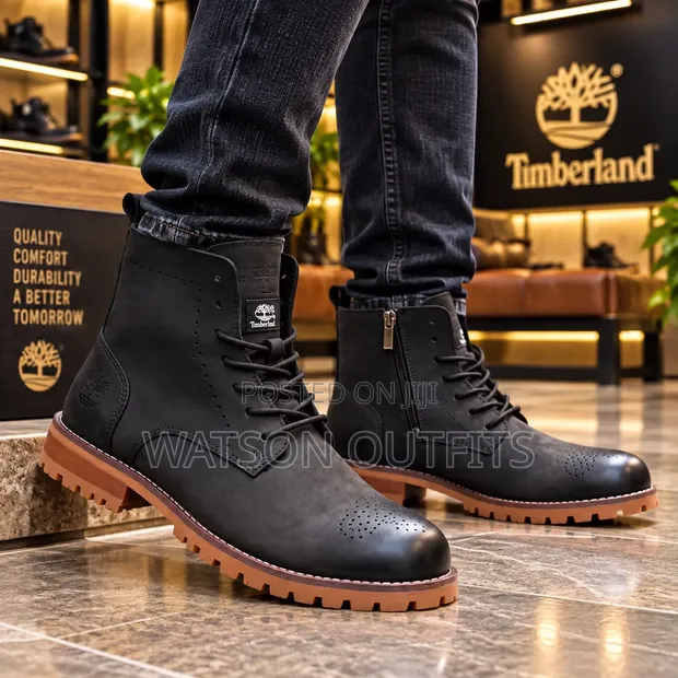 Men's Timberland Leather Boots with Zipper - 2 Colors - 1