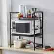 Expandable 3-Tier Microwave Stand - Adjustable Kitchen Storage Rack - 2