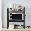 Expandable 3-Tier Microwave Stand - Adjustable Kitchen Storage Rack - 3