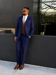Suti Mpya ya Biashara ya Pin Stripe - 3