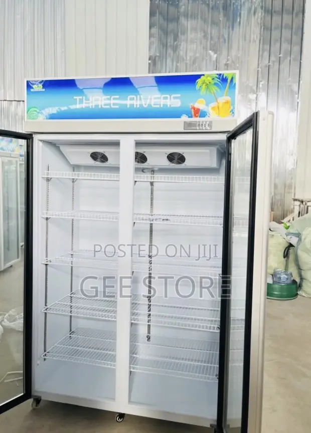 Three Rivers 680L Double Door Showcase Fridge - 1