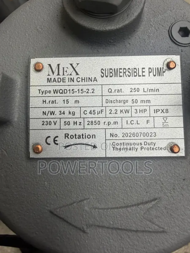 Sewage Water Pump 3hp Single Phase - 1