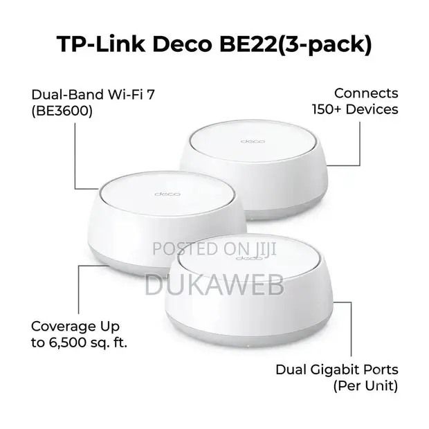 TP-Link Deco BE22 (3-Pack) Wi-Fi 7 Mesh System - 1