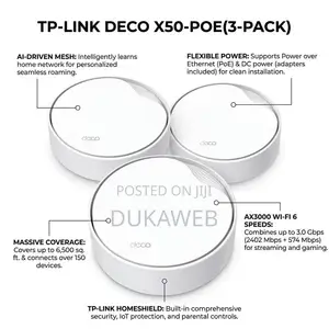 TP-Link Deco X50-PoE (3-Pack) AX3000 Wi-Fi 6 Mesh System