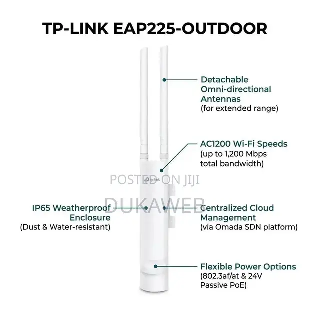 TP-Link EAP225-Outdoor AC1200 Wi-Fi Access Point - 1
